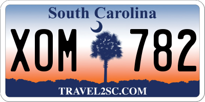 SC license plate XOM782