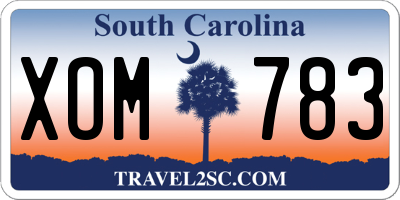 SC license plate XOM783