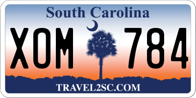 SC license plate XOM784
