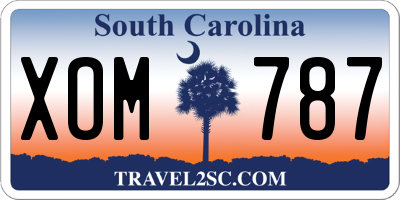 SC license plate XOM787