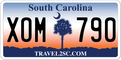 SC license plate XOM790