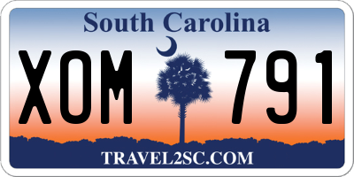 SC license plate XOM791