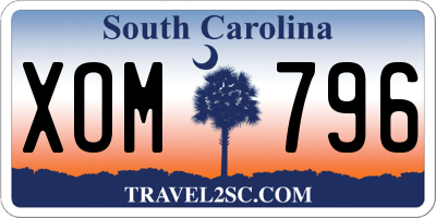 SC license plate XOM796