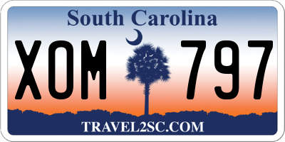 SC license plate XOM797