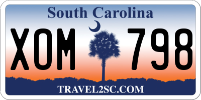 SC license plate XOM798