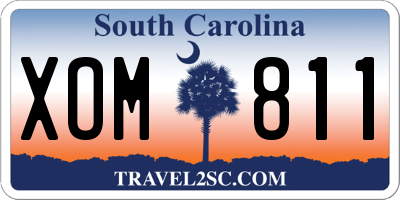 SC license plate XOM811