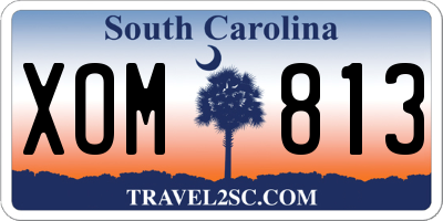 SC license plate XOM813
