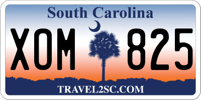 SC license plate XOM825