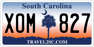 SC license plate XOM827