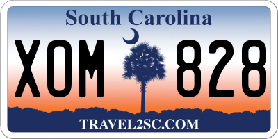 SC license plate XOM828