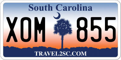 SC license plate XOM855