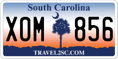 SC license plate XOM856