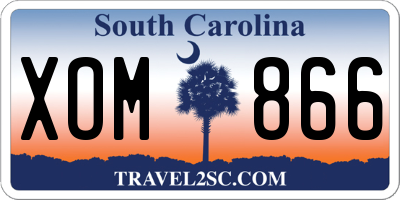 SC license plate XOM866