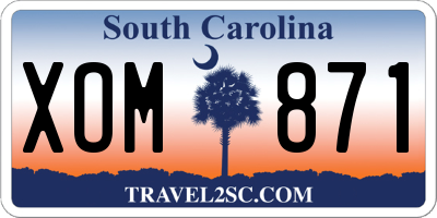 SC license plate XOM871