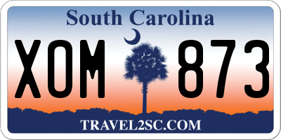 SC license plate XOM873