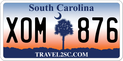 SC license plate XOM876