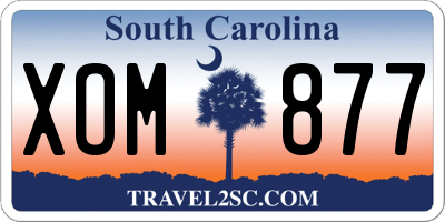 SC license plate XOM877