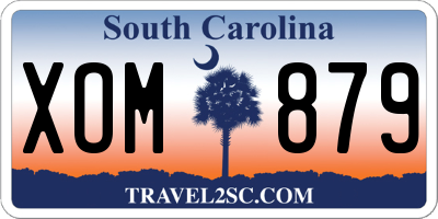 SC license plate XOM879