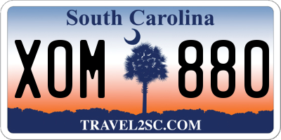 SC license plate XOM880