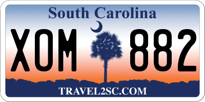 SC license plate XOM882