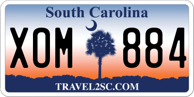 SC license plate XOM884