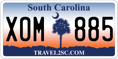 SC license plate XOM885