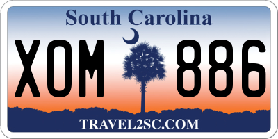 SC license plate XOM886
