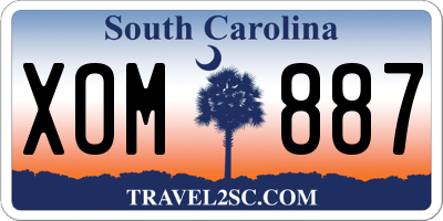 SC license plate XOM887
