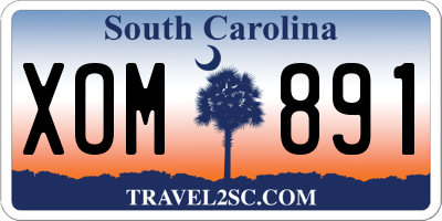 SC license plate XOM891