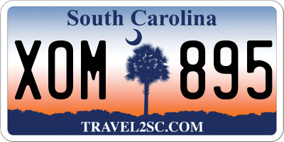 SC license plate XOM895