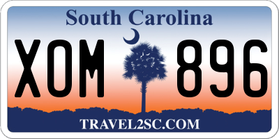 SC license plate XOM896