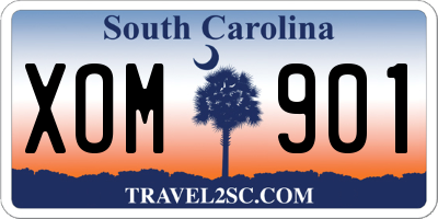 SC license plate XOM901