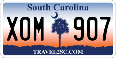 SC license plate XOM907