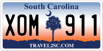 SC license plate XOM911