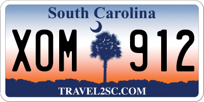 SC license plate XOM912