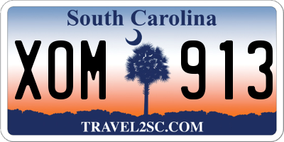 SC license plate XOM913