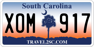 SC license plate XOM917