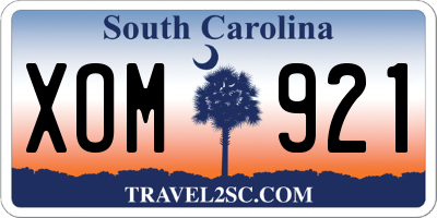 SC license plate XOM921