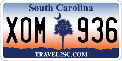 SC license plate XOM936