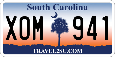 SC license plate XOM941