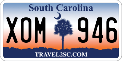 SC license plate XOM946