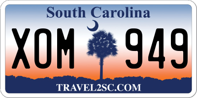 SC license plate XOM949