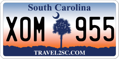 SC license plate XOM955