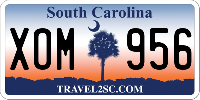 SC license plate XOM956