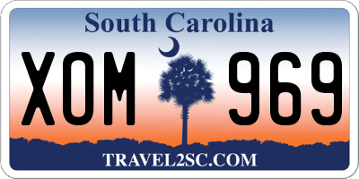 SC license plate XOM969