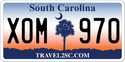 SC license plate XOM970