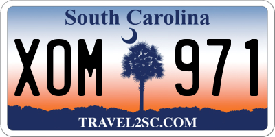 SC license plate XOM971