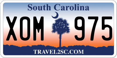 SC license plate XOM975