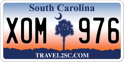 SC license plate XOM976