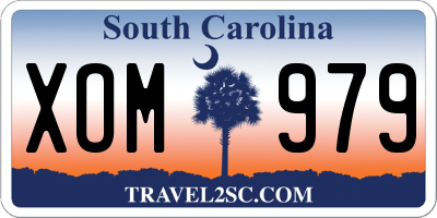 SC license plate XOM979